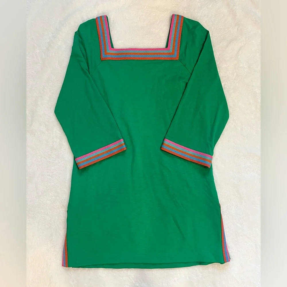 Boden Emerald Green Embroidered Tunic Dress - Picture 4 of 7